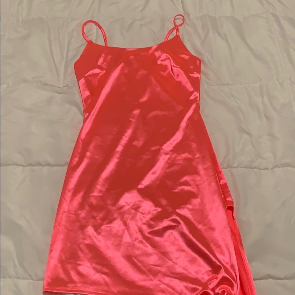 Pink silk dress